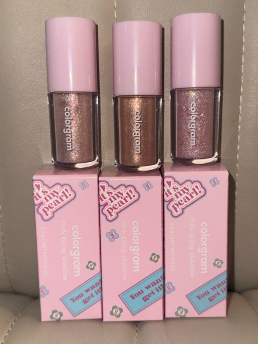 colorgram milk bling shadow Shimmer Liquid Eyeshadow Trio x3 10 02 07